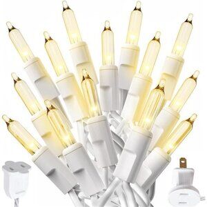 christmas string lights warm white 50 count indoor outdoor tree lights xmas